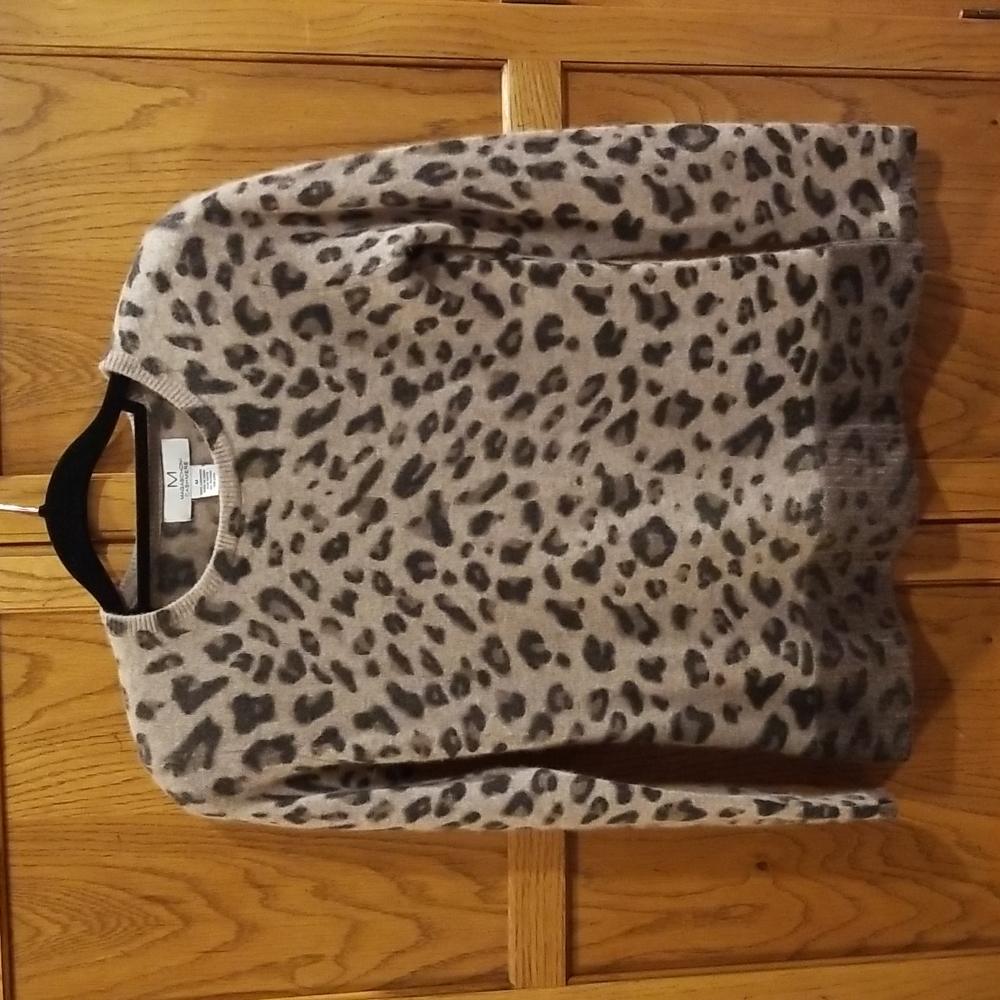 Magaschoni Cashmere Animal Print Sweater